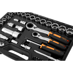Set med genomgående hylsor 1/4' + 3/8', 46 st. | HandlaSmidigt.se