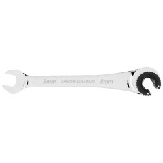 Nyckel med öppen ände, med ratchetsystem, 8 mm
