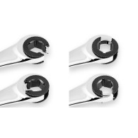 Nyckel med öppen ände, med ratchetsystem, 16 mm