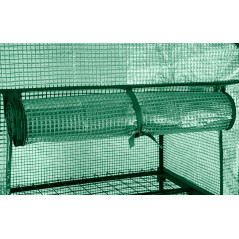Växthus 69 x 49 x 160 cm, PE-folie, metallkonstruktion, hjul | HandlaSmidigt.se