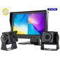 Bilskärmen 9 tum AHD 4-pin med inspelningsfunktion 12V 24V + 2 AHD-kameror