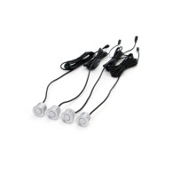 Parkeringssensorset med backvarnare, summer, 4 sensorer, silver amio-01021.