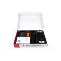 Parkeringssensorset med backvarnare, summer, 4 sensorer, silver amio-01021.