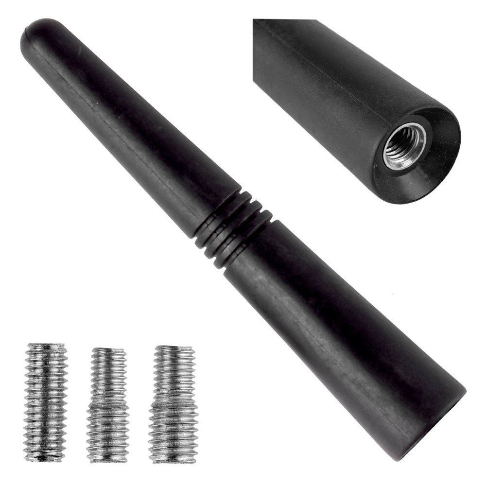 Bilantenn mast 9 cm med 3 adaptrar 5/6/7 mm antm09 amio-01509 Bilantenn mast 9 cm med 3 adaptrar 5/6/7 mm antm09 amio-01509