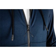 Tröja med dragkedja och huva COMFORT, marinblå, storlek XL