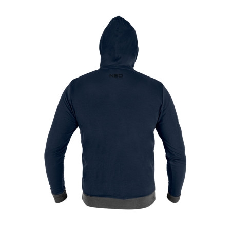 Tröja med dragkedja och huva COMFORT, marinblå, storlek XXL