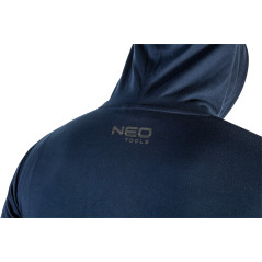 Tröja med dragkedja och huva COMFORT, marinblå, storlek XXXL