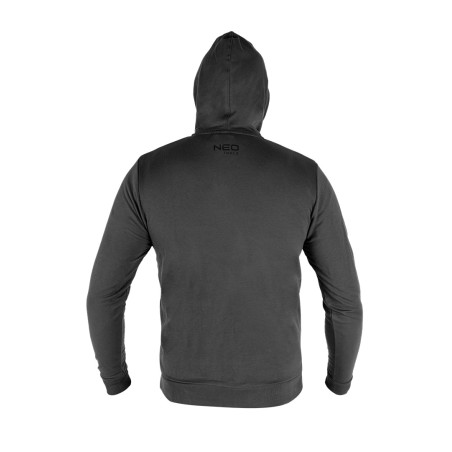 Tröja med dragkedja och huva COMFORT, grå, storlek S