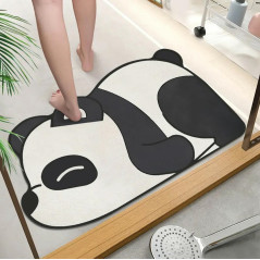 DA163B Snabbtorkande badmatta panda