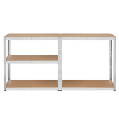 Metallhylla för förvaring 180x90x40 silver Rebel