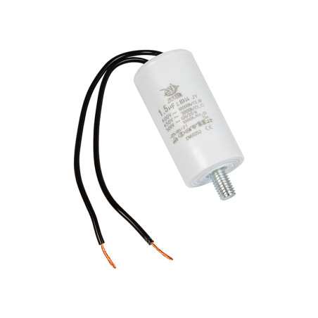83-110- Motor kondensator 1,5uf/450vac med kablar