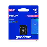 Minneskort microSD 16GB UHS-I Goodram med adaptrar