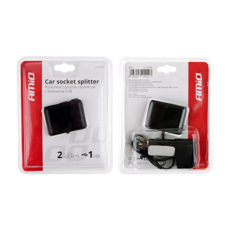 Grenuttagare grenuttag tändare soc1 2+1 usb amio-01029