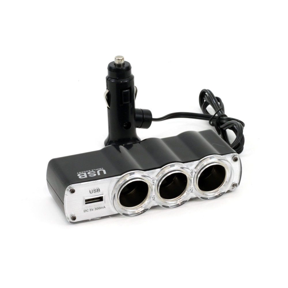 Grenuttagare tändare grenuttag soc4 3+1 usb amio-01031 Grenuttagare tändare grenuttag soc4 3+1 usb amio-01031