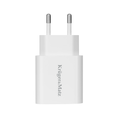Nätadapter Kruger&Matz GaN med dubbla USB-portar med Power Delivery- och Quick Charge-funktioner