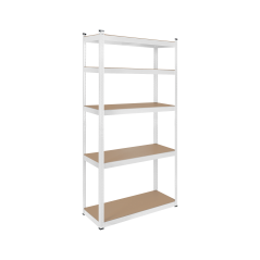 Hyllanhet för lagring i metall 180x90x40 vit Rebel