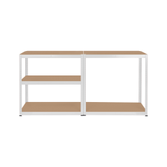 Hyllanhet för lagring i metall 180x90x40 vit Rebel