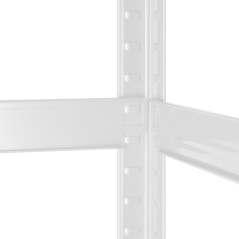 Hyllanhet för lagring i metall 180x90x40 vit Rebel