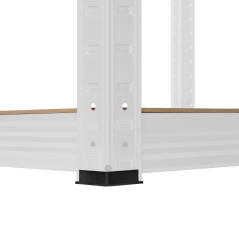 Hyllanhet för lagring i metall 180x90x40 vit Rebel