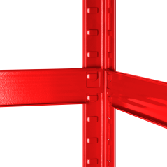 Metallhylla för förvaring 180x90x40 röd Rebel