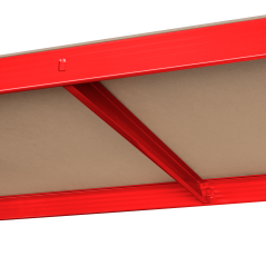 Metallhylla för förvaring 180x90x40 röd Rebel