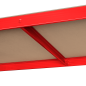Metallhylla för förvaring 180x90x40 röd Rebel
