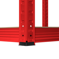 Metallhylla för förvaring 180x90x40 röd Rebel