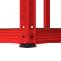 Metallhylla för förvaring 180x90x40 röd Rebel