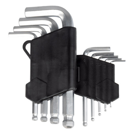 Nycklar insex korta insexnycklar set crv 9 st. amio-01041