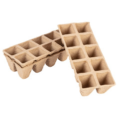Torvplanter små (2x5 hål) 22 x 8,5 x 5,5 cm, 10 stycken | HandlaSmidigt.se