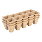 Torvplanter små (2x5 hål) 22 x 8,5 x 5,5 cm, 10 stycken