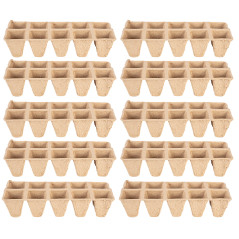 Torvplanter små (2x5 hål) 22 x 8,5 x 5,5 cm, 10 stycken | HandlaSmidigt.se