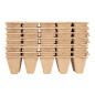 Torvplanter små (2x5 hål) 22 x 8,5 x 5,5 cm, 10 stycken