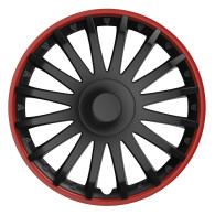 Kołpak samochodowy czarny crystal 14' cali black&red (czarny z czerwoną obwódką)