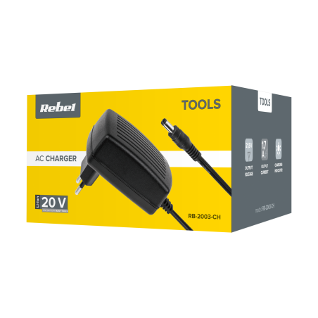Batteriladdare 20V 2A/4A Rebel Tools