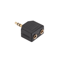 Złącze Jack 3.5/2x3.5 złote NH552