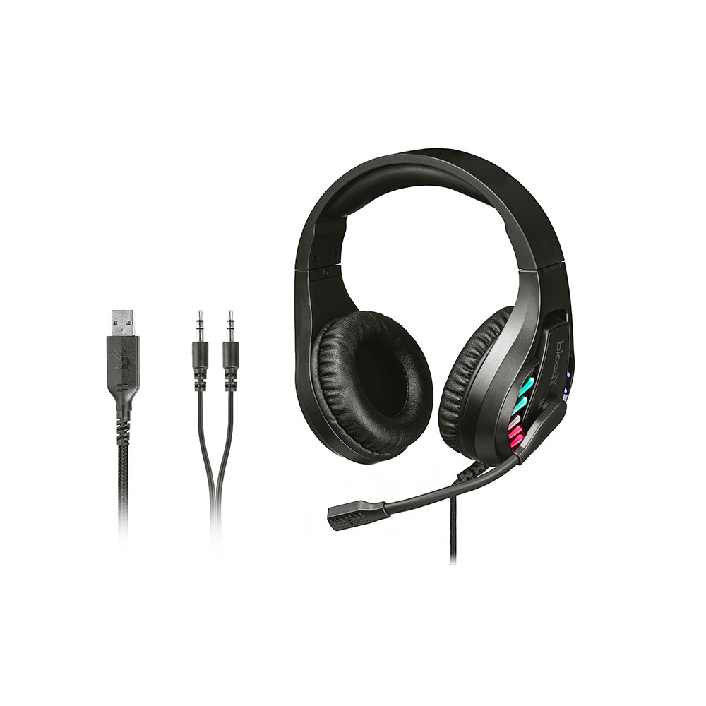 Hörlurar A4TECH Bloody G230p USB+AUX3.5-4P Svart