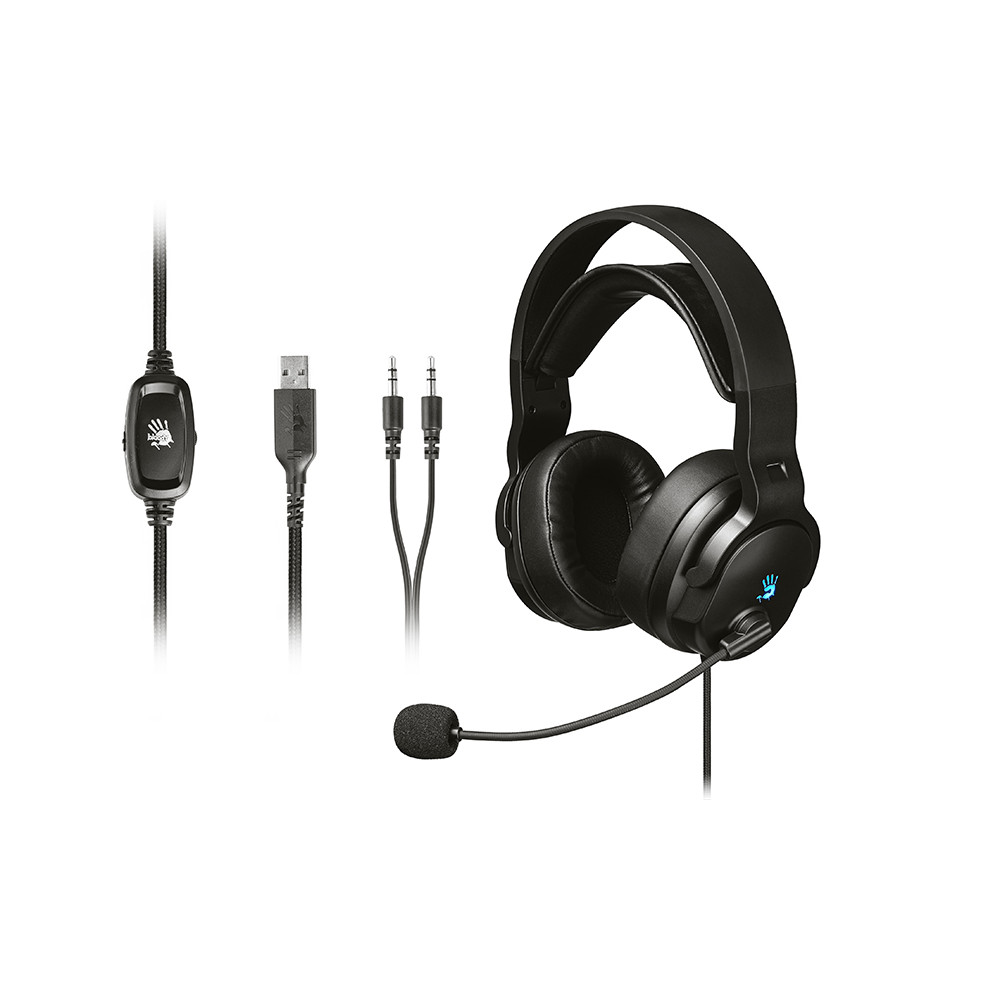 Hörlurar A4TECH Bloody G330p USB+AUX3.5-4P Svart