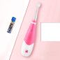 Sonic-tandborste för barn från SEAGO, rosa färg, 1xAAA 1,5V (batteri ingår ej), 4 borsthuvuden, SG-902 Pink.