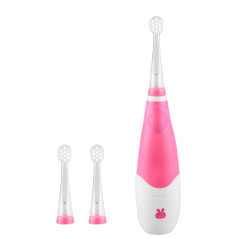 Sonic-tandborste för barn från SEAGO, rosa färg, 1xAAA 1,5V (batteri ingår ej), 4 borsthuvuden, SG-902 Pink. | HandlaSmidigt.se