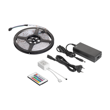 LED-belysningsset (LED-remsa RGB, färgkontroll, strömförsörjning)