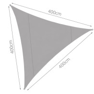 Solsegel 4x4x4m grå Gardlov 23141