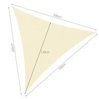 Segel solskydd 3x3x3 beige Gardlov 23146