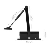 Självstängande dörrstängare svart 40-60 kg Malatec 23598