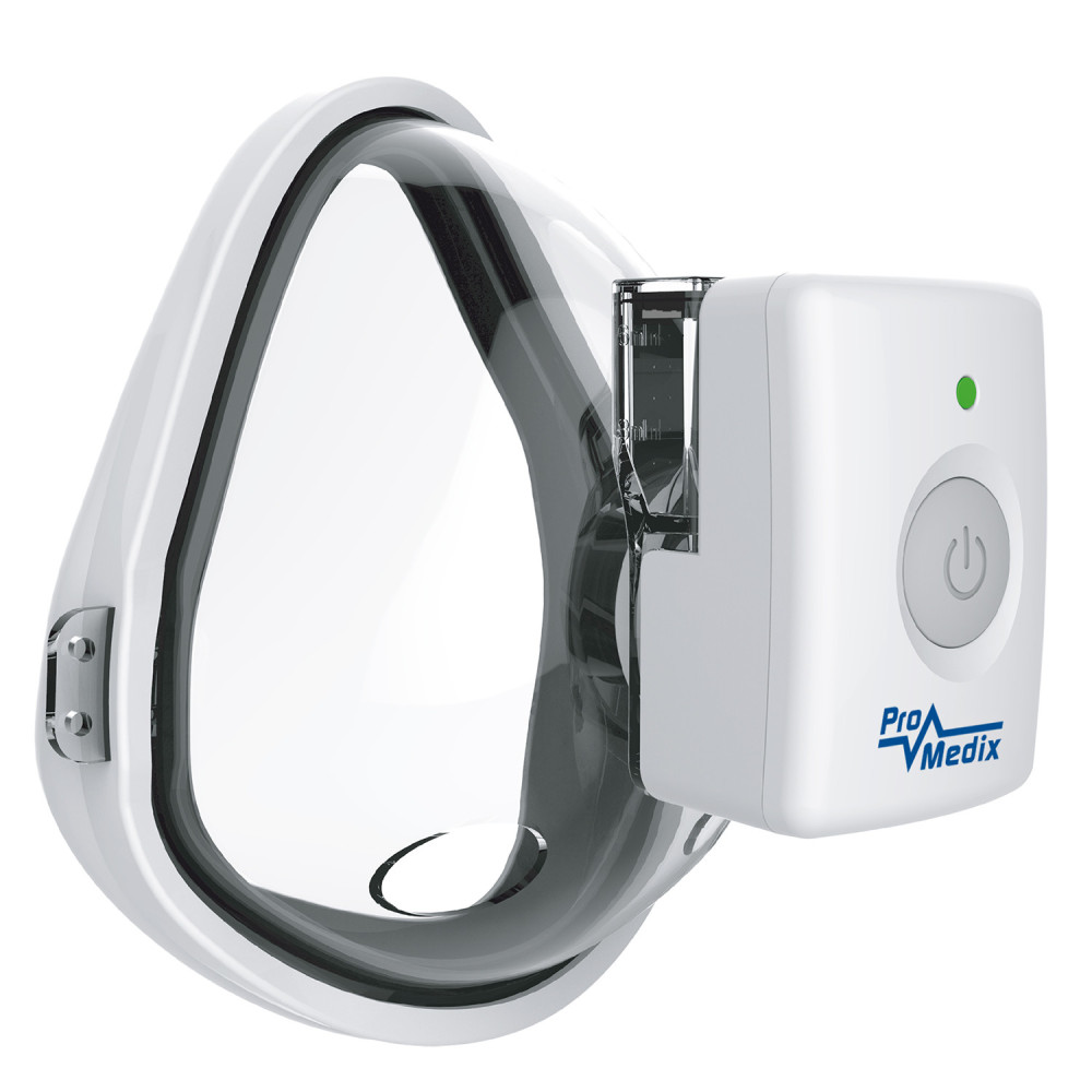 Bärbar/trådlös nebulisator inhalator Promedix, komplett set med masker, PR-840