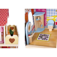 Domek drewniany dla lalek - willa D11252
