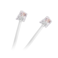 Telefonkabel vit-vit vit 5m