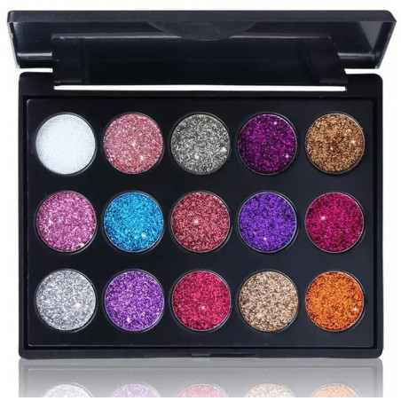 AG861A Ögonskuggspalett med 15 färger