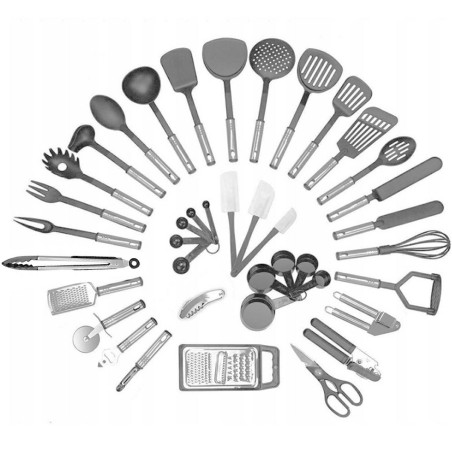 AG949A Köksredskap set 40 delar grå