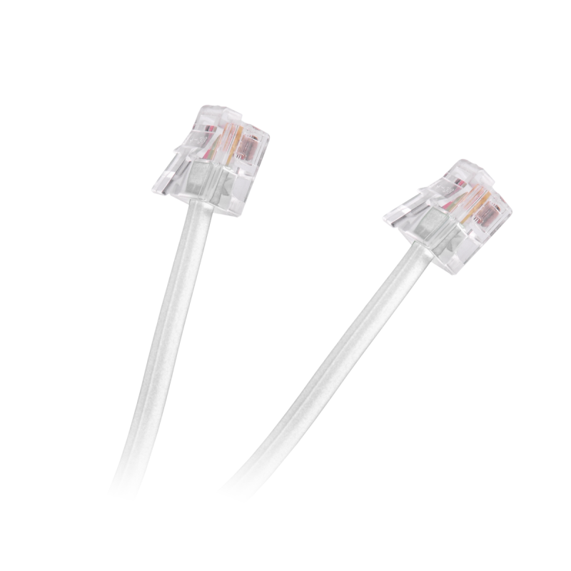 Telefonkabel vit-till-vit 7,0m